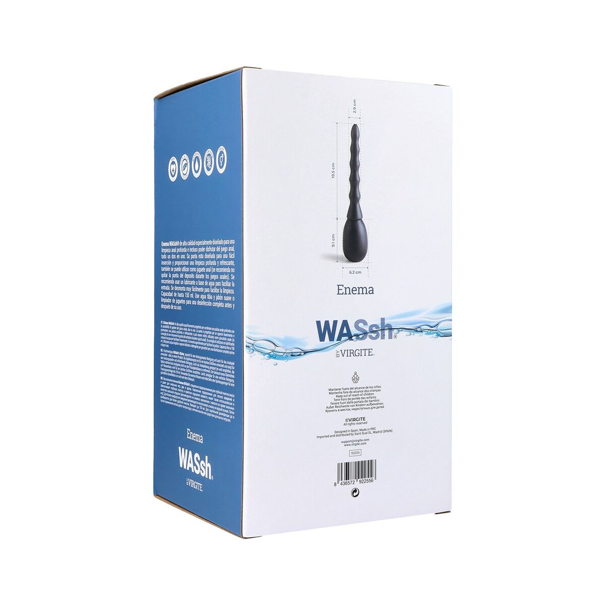 Colt expanderbar Analplugg Virgite Svart 150 ml